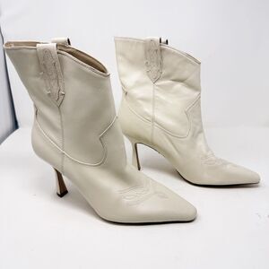 Sam Edelman Ivory Heeled Boots